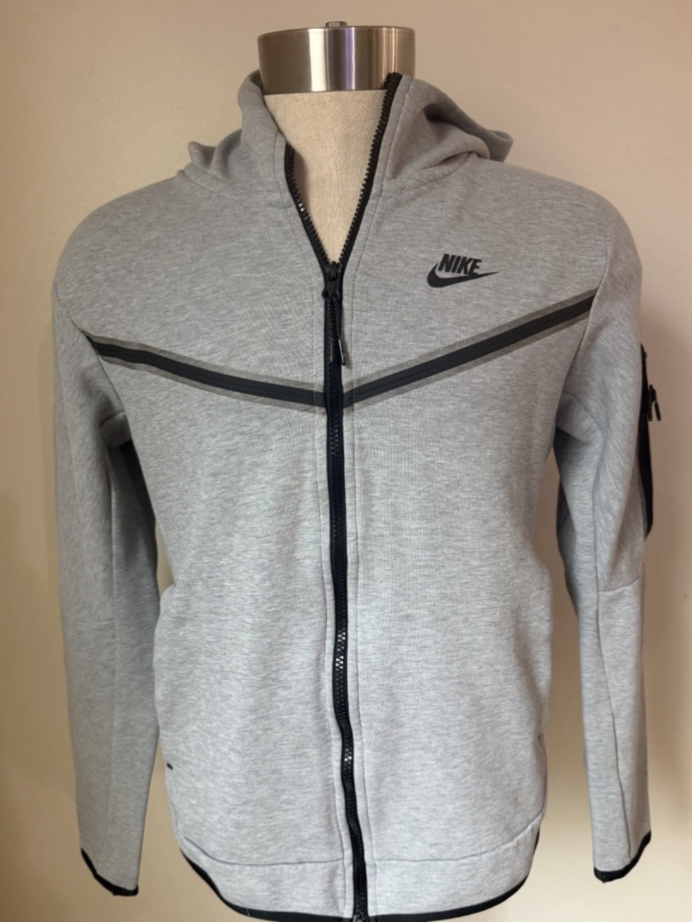 Nike Sportswear Tech Fleece Men's Full-Zip Hoodie - Gray- Size Small